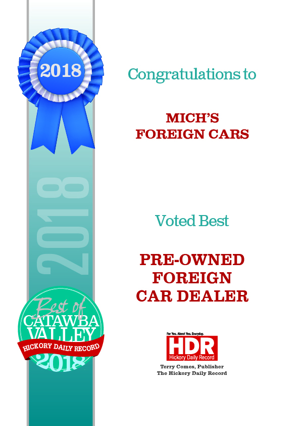Michs Foreign Cars Award